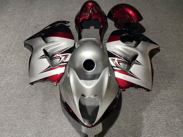 1997-2007 Argent Brillant & Rouge Bonbon GSXR 1300 Carénage Moto