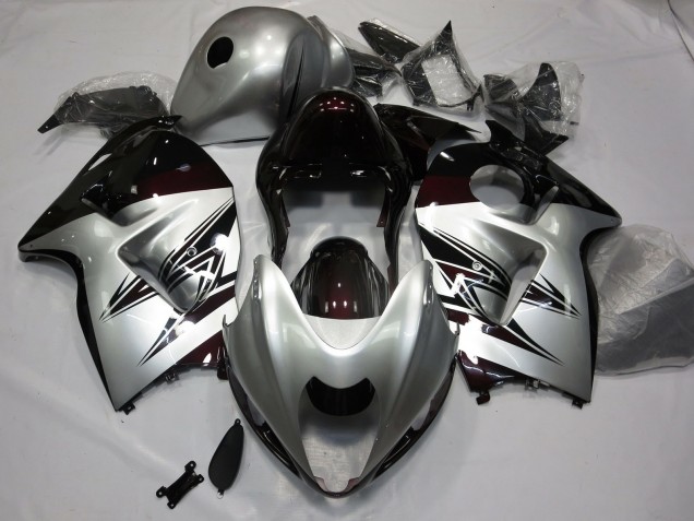 1997-2007 Argent & Rouge Foncé GSXR 1300 Carénage Moto