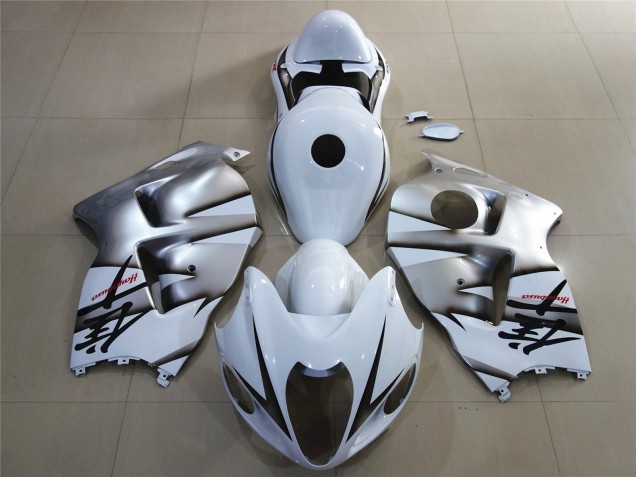 1997-2007 Blanc & Argent Brillant GSXR 1300 Carénage Moto