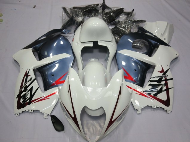 1997-2007 Blanc & Bleu Poussiéreux GSXR 1300 Carénage Moto