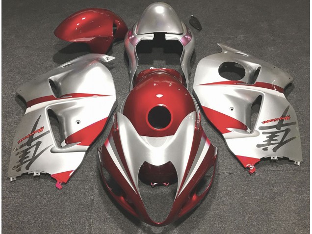 1997-2007 Rouge Brillant & Argent GSXR 1300 Carénage Moto