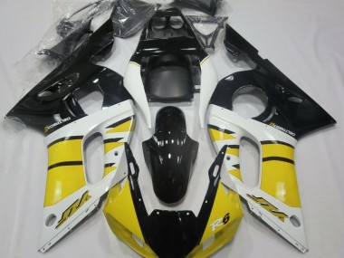 1998-2002 Jaune Brillant & Noir R6 Carénage Moto