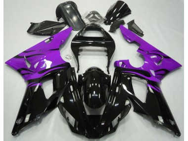 2000-2001 Noir Flamme & Violet R1 Carénage Moto