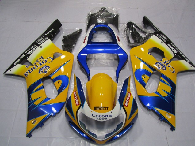 2001-2003 Jaune Corona GSXR 600-750 Carénage Moto