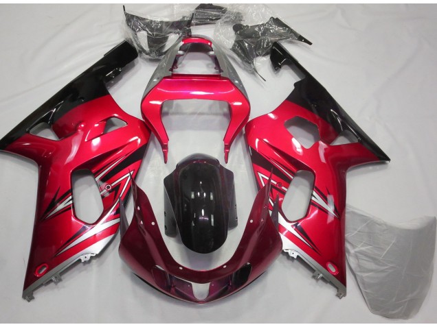 2001-2003 Rouge & Argent GSXR 600-750 Carénage Moto