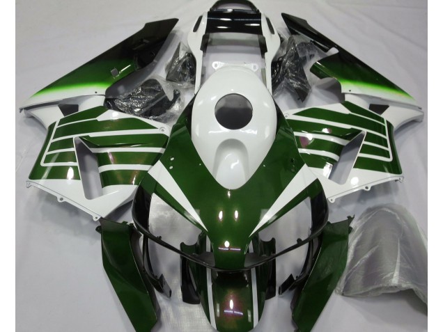 2003-2004 Blanc Brillant & Fondu Vert CBR600RR Carénage Moto