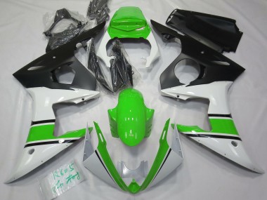 2003-2004 Blanc Brillant & Vert R6 Carénage Moto