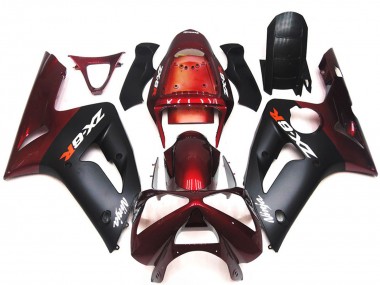 2003-2004 Noir Mat & Marron ZX6R Carénage Moto