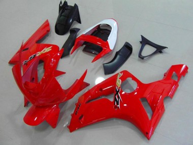 2003-2004 Rouge & Blanc ZX6R Carénage Moto