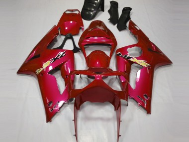 2003-2004 Rouge Bonbon ZX6R Carénage Moto