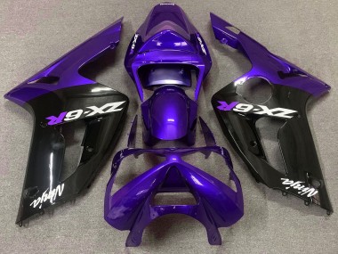 2003-2004 Violet Brillant & Noir ZX6R Carénage Moto