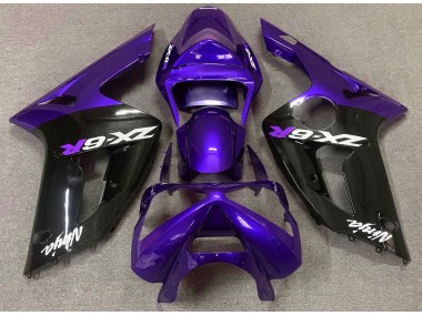 2003-2004 Violet Brillant & Noir ZX6R Carénage Moto