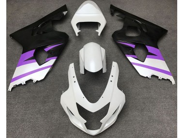 2004-2005 Blanc Mat & Violet GSXR 600-750 Carénage Moto