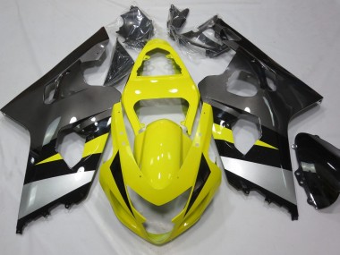 2004-2005 Jaune & Gris GSXR 600-750 Carénage Moto