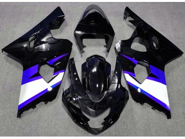 2004-2005 Noir Brillant & Bleu GSXR 600-750 Carénage Moto