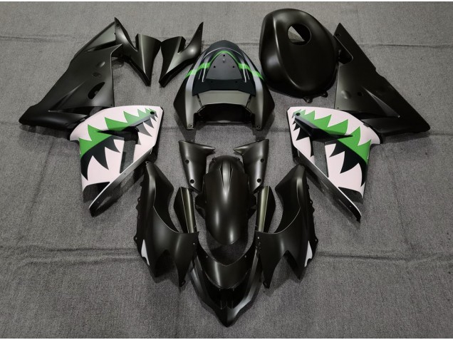 2004-2005 Noir Mat & Vert ZX10R Carénage Moto