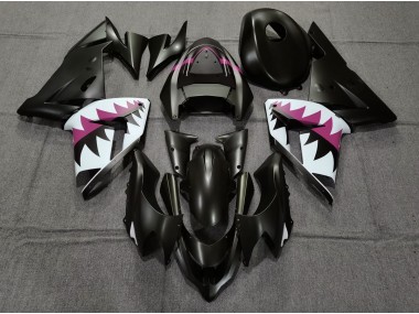 2004-2005 Requin Noir Mat & Rose ZX10R Carénage Moto