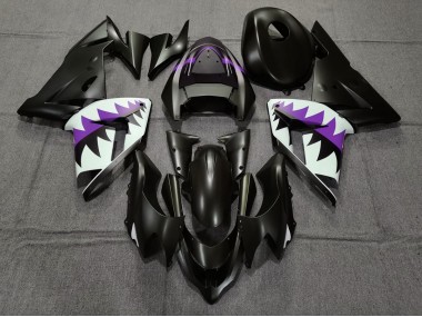 2004-2005 Requin Noir Mat & Violet ZX10R Carénage Moto