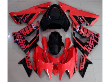 2004-2005 Rouge & Noir & Logos ZX10R Carénage Moto