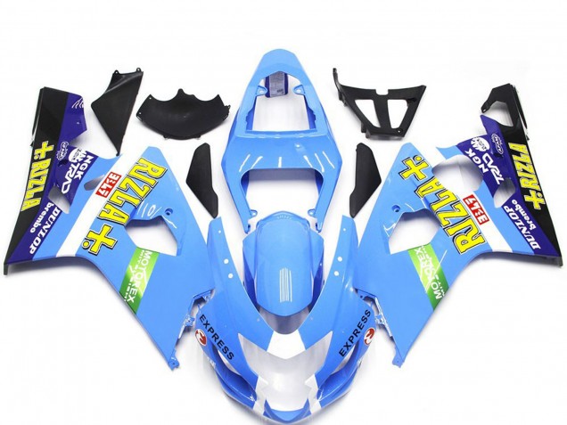 2004-2005 Style Bleu Clair Rizla GSXR 600-750 Carénage Moto