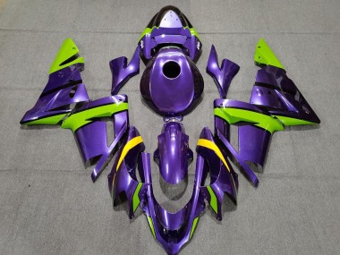 2004-2005 Violet Vert & Jaune ZX10R Carénage Moto