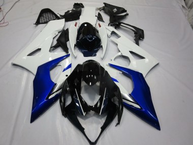 2005-2006 Blanc & Bleu GSXR 1000 Carénage Moto