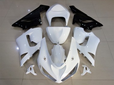 2005-2006 Blanc Brillant & Noir ZX6R Carénage Moto