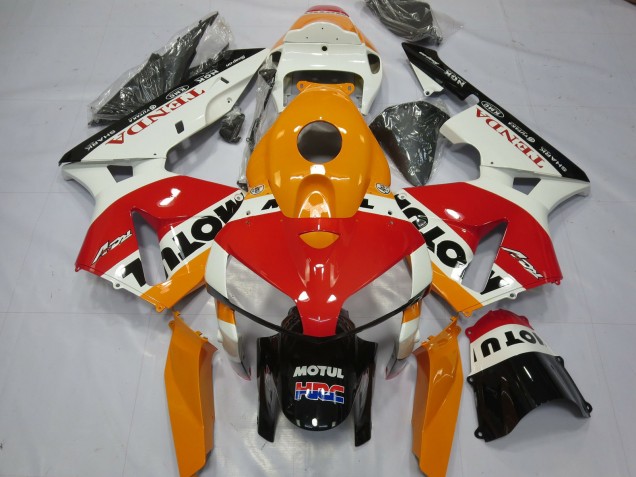 2005-2006 Blanc Repsol CBR600RR Carénage Moto