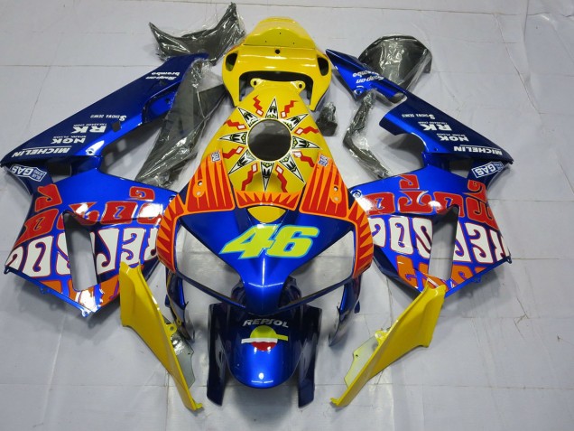 2005-2006 Bleu Personnalisé Rossi CBR600RR Carénage Moto