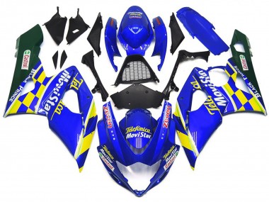 2005-2006 Movistar Chèque Bleu & Jaune GSXR 1000 Carénage Moto