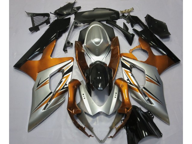 2005-2006 Orange Argent & Noir GSXR 1000 Carénage Moto