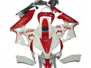 2005-2006 Personnalisé Blanc & Rouge CBR600RR Carénage Moto