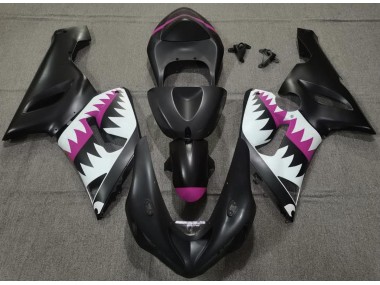 2005-2006 Requin Noir Mat & Rose ZX6R Carénage Moto