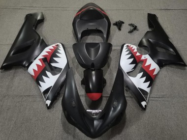 2005-2006 Requin Noir Mat ZX6R Carénage Moto