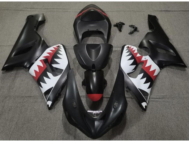 2005-2006 Requin Noir Mat ZX6R Carénage Moto