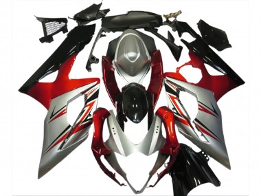 2005-2006 Rouge & Argent GSXR 1000 Carénage Moto