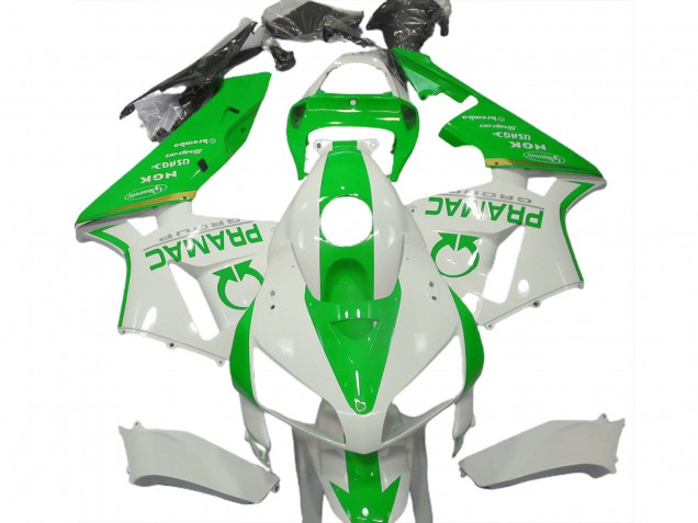 2005-2006 Vert Clair & Blanc Pramac CBR600RR Carénage Moto