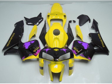 2005-2006 Éclaboussures Jaune Brillant & Violet CBR600RR Carénage Moto