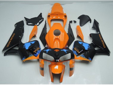 2005-2006 Éclaboussures Orange & Noires CBR600RR Carénage Moto