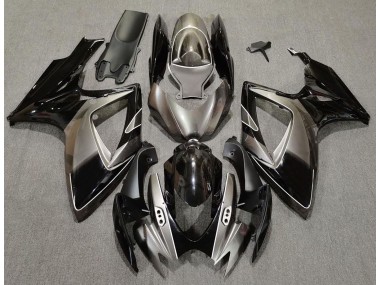 2006-2007 Argent Foncé & Noir GSXR 600-750 Carénage Moto