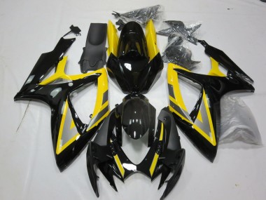 2006-2007 Argent & Noir Jaune GSXR 600-750 Carénage Moto