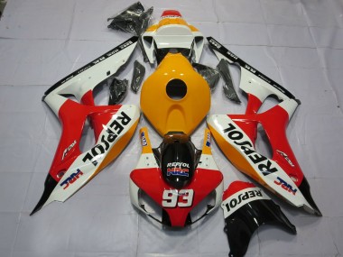 2006-2007 Blanc Orange Clair Repsol CBR1000RR Carénage Moto