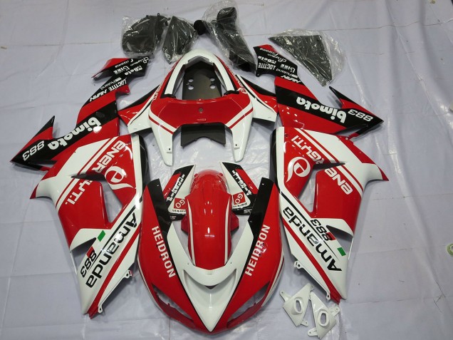 2006-2007 Blanc Rouge ZX10R Carénage Moto