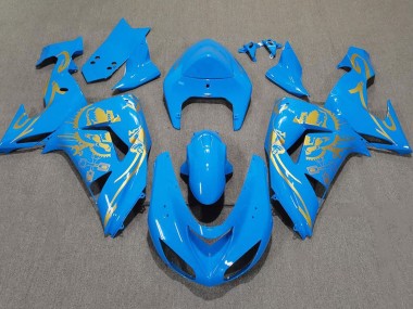 2006-2007 Bleu Clair & Or ZX10R Carénage Moto