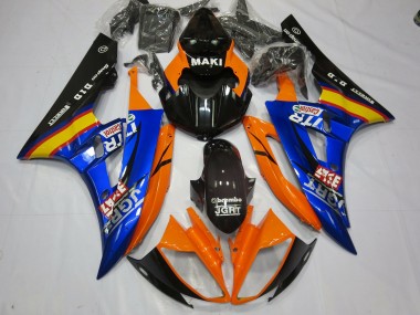 2006-2007 Bleu Orange R6 Carénage Moto