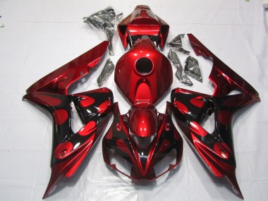 2006-2007 Bonbons Rouges & Noirs CBR1000RR Carénage Moto