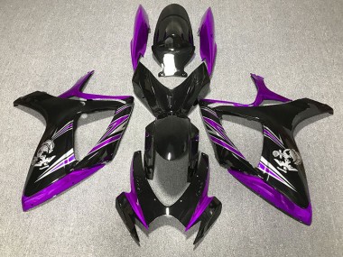 2006-2007 Design Violet & Noir Brillant GSXR 600-750 Carénage Moto