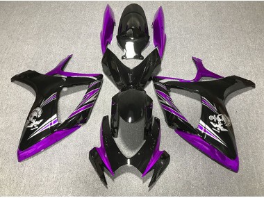 2006-2007 Design Violet & Noir Brillant GSXR 600-750 Carénage Moto