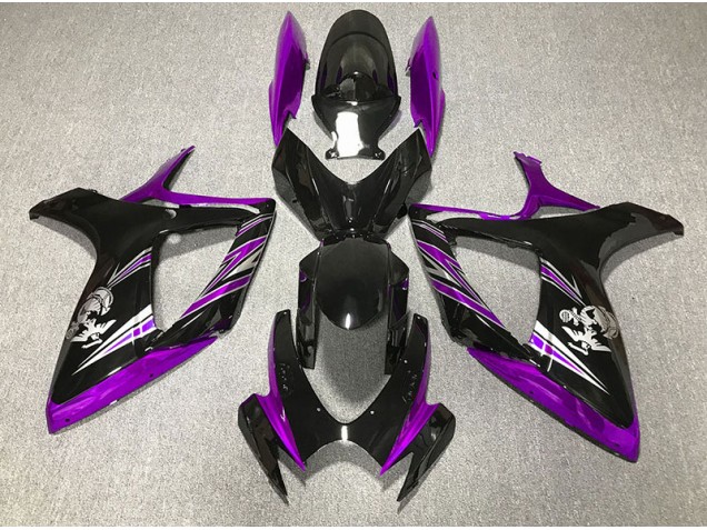 2006-2007 Design Violet & Noir Brillant GSXR 600-750 Carénage Moto