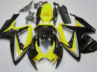 2006-2007 Jaune Brillant Débadgé GSXR 600-750 Carénage Moto